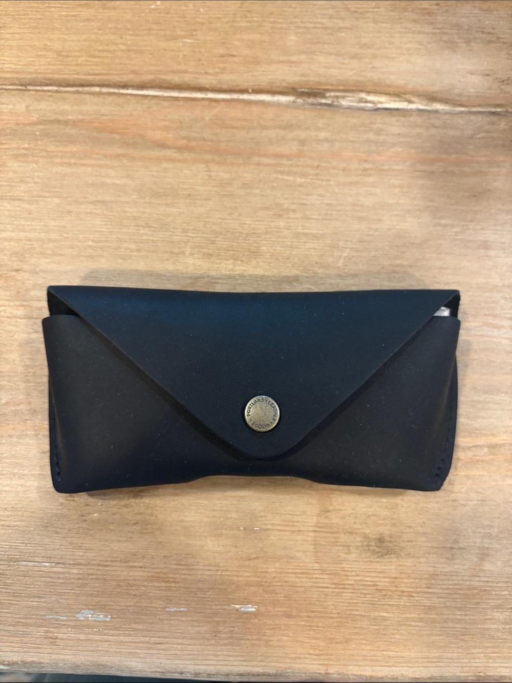 Portland Leather Black Sunglasses Case